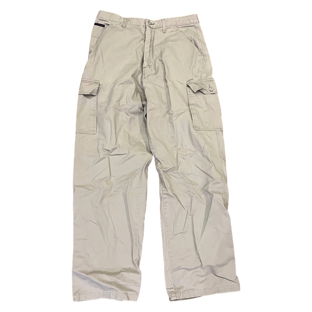 Vintage Tommy Hilfiger Pants Mens 36x33 Beige Classic Flat Front Cargo Pockets